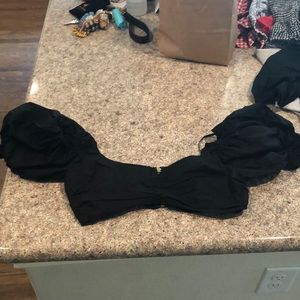 never worn black crop top